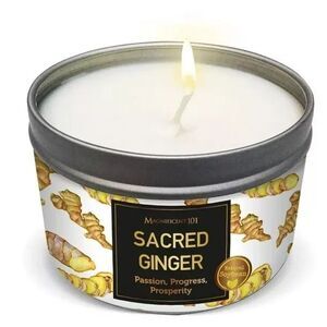 Magnificent 101 Long Lasting Sacred Ginger Scented Candle 6 Oz